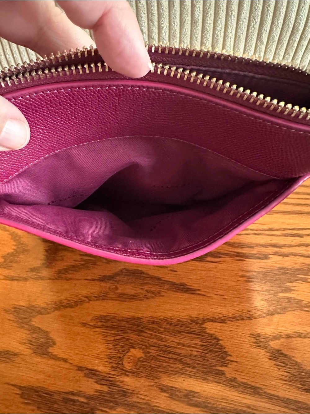 Coach Pebble Leather Crossbody in Burgundy - Picture 12 of 13
